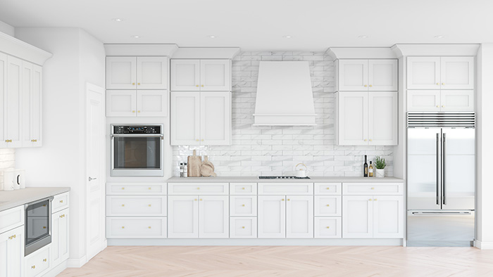 Shaker White Kitchen - Kitchen Craft Cabinetry